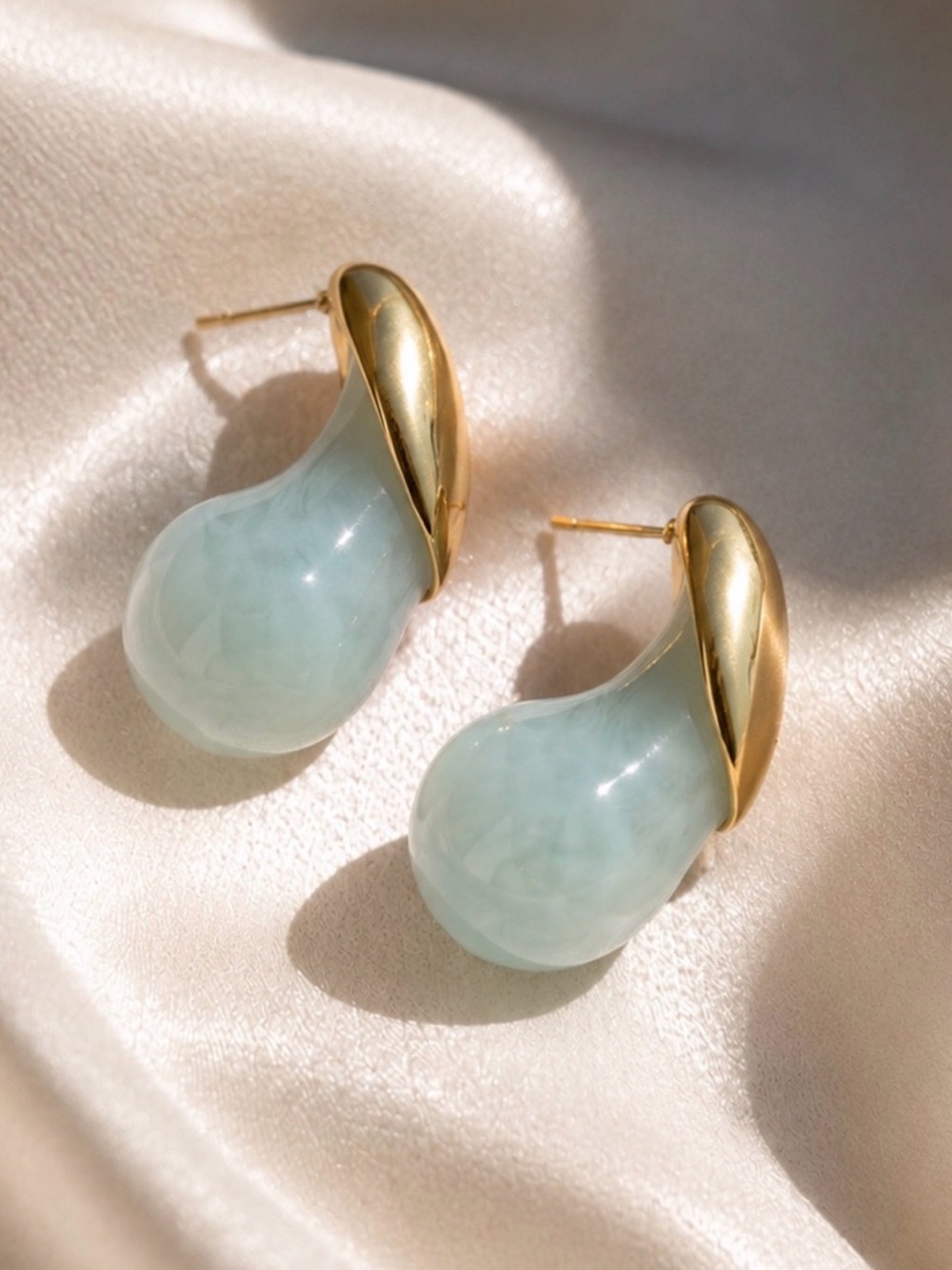 Baby Blue Teardrop Earrings